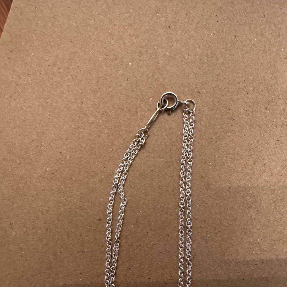Tiffany & Co. Sterling Silver Infinity Necklace Double Cable Chain - Picture 3 of 3